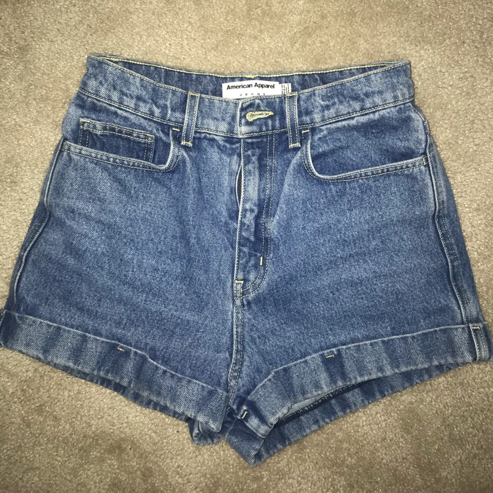 American apparel jean shorts